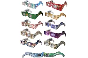 HolidayEyes(R) 11 Pair - 3D Christmas Glasses - 11 pair variety pack - See Santa, Snowman, Reindeer, Candy Canes, Elves, etc., and 1 Christmas/New Years Fireworks Glasses - ready to wear