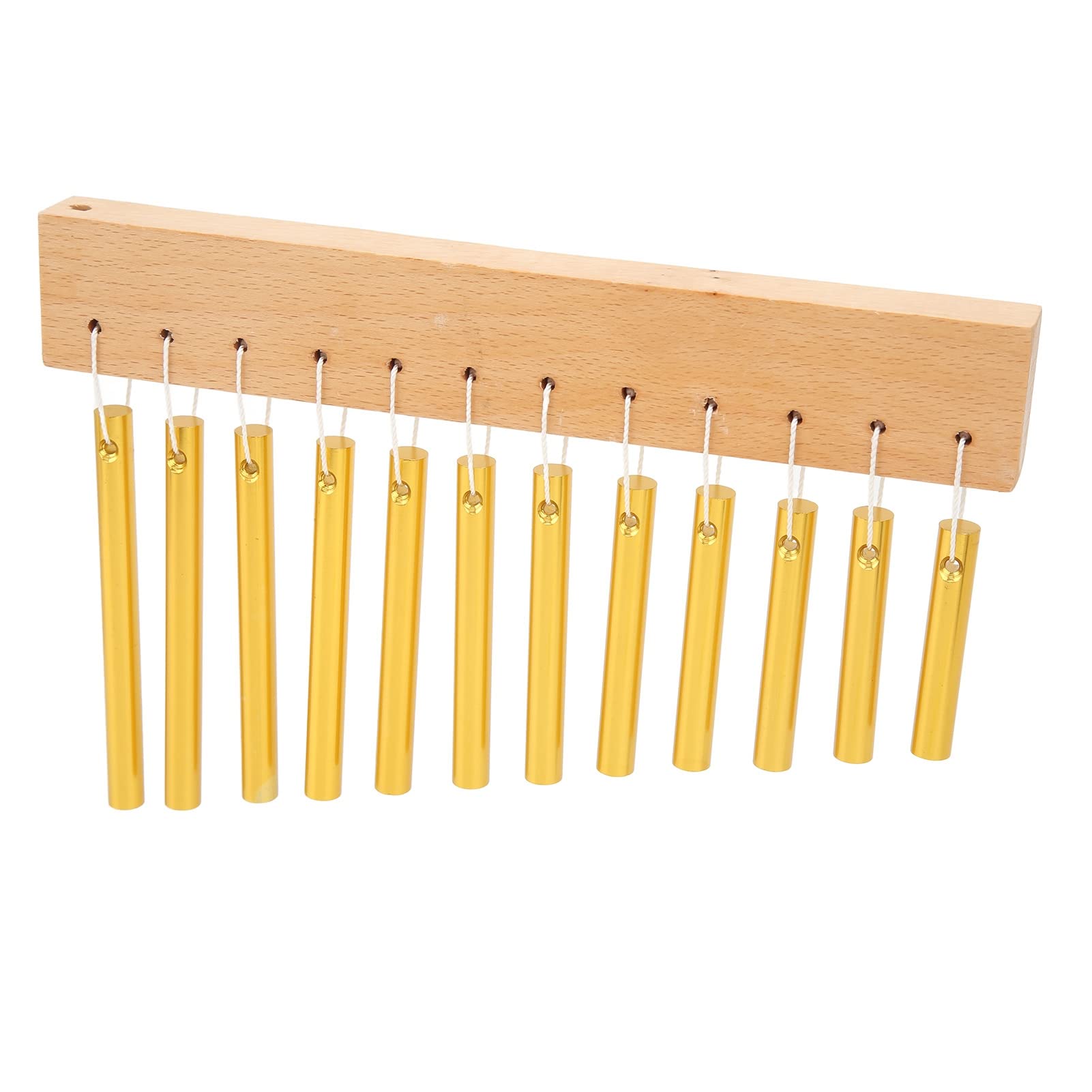 Single Row Bar Chimes,12 Key Wind with Chimes for Classroom Music Meditation Yoga Percussion Bells & Chimes