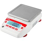 UXILAII Lab Scale 5000g x 0.01g Analytical Balance with 1kg Calibration | 17 Units, PCS Counting, Tare, RS232 Output,Aluminum base, Ideal for Laboratories, Schools, Jewelers and Pharmacies