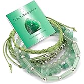 Raicegs 3PC/5PC Crystal Bracelet for Women Natural Stone Beaded Bracelets Handmade Stretch Bracelet Healing Crystal Jewelry for Women