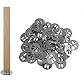 150pcs Wick Clip for Candle Making Wood Wick Holder Base Universal Wood Wick Clips Wooden Wicks Bases Metal Candle Wick Holders (Wicks not Included)