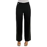 Zac & Rachel Womens Pull on Millennium Wide Leg Pant W/Hardware Waist TabsPants