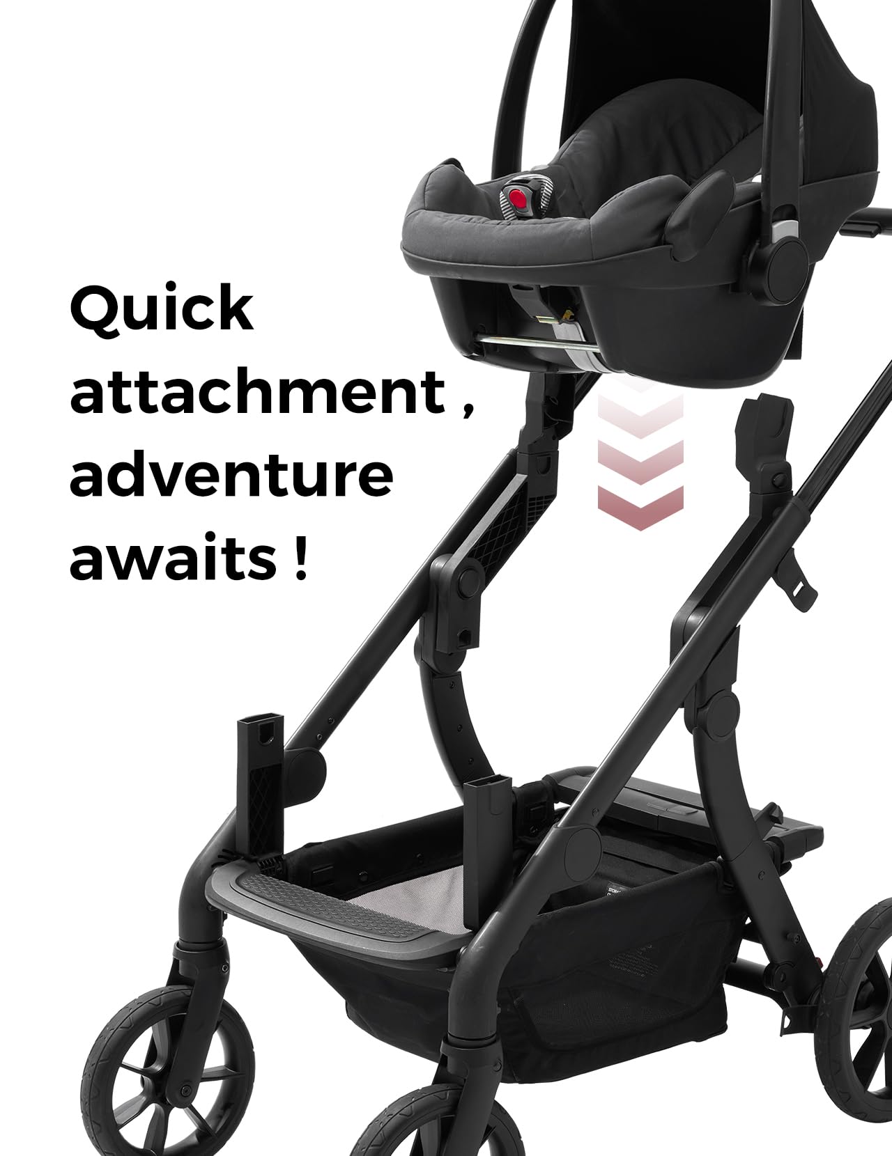 Momcozy Car Seat Adapters Only ChangeGo Baby Stroller | Compatible Models for : Joie GEMM, Cybex, Nuna, Bugaboo Specific Models