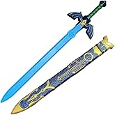 otaku gear 37" Heroic Master Foam Sword with Plastic Scabbard – Ideal for Cosplay, LARP, Halloween, or Display (Blue)