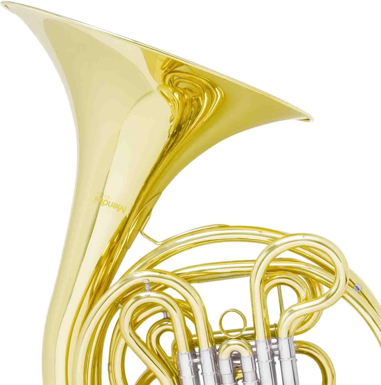 Mendini Intermediate Key of F/Bb Double French Horn with Solid Rotors String Lever Action, MFH-30L+92D: Musical Instruments