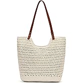 Bototack Crochet Beach Bag for Women - Summer Mesh Beach Tote Bag Boho Woven Purse Shoulder Handbags for Vacation Travel