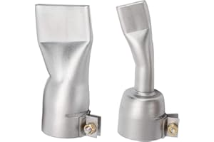 2Pcs Stainless Steel Flat Wide Mouth Welding Nozzle,20mm/ 40mm Flat Mouth Hot Air Gun Tubular Welding Gun Nozzle Tips for Dia