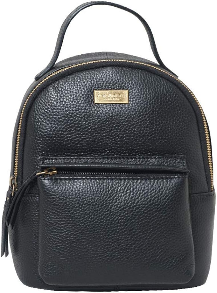 tan leather mini backpack