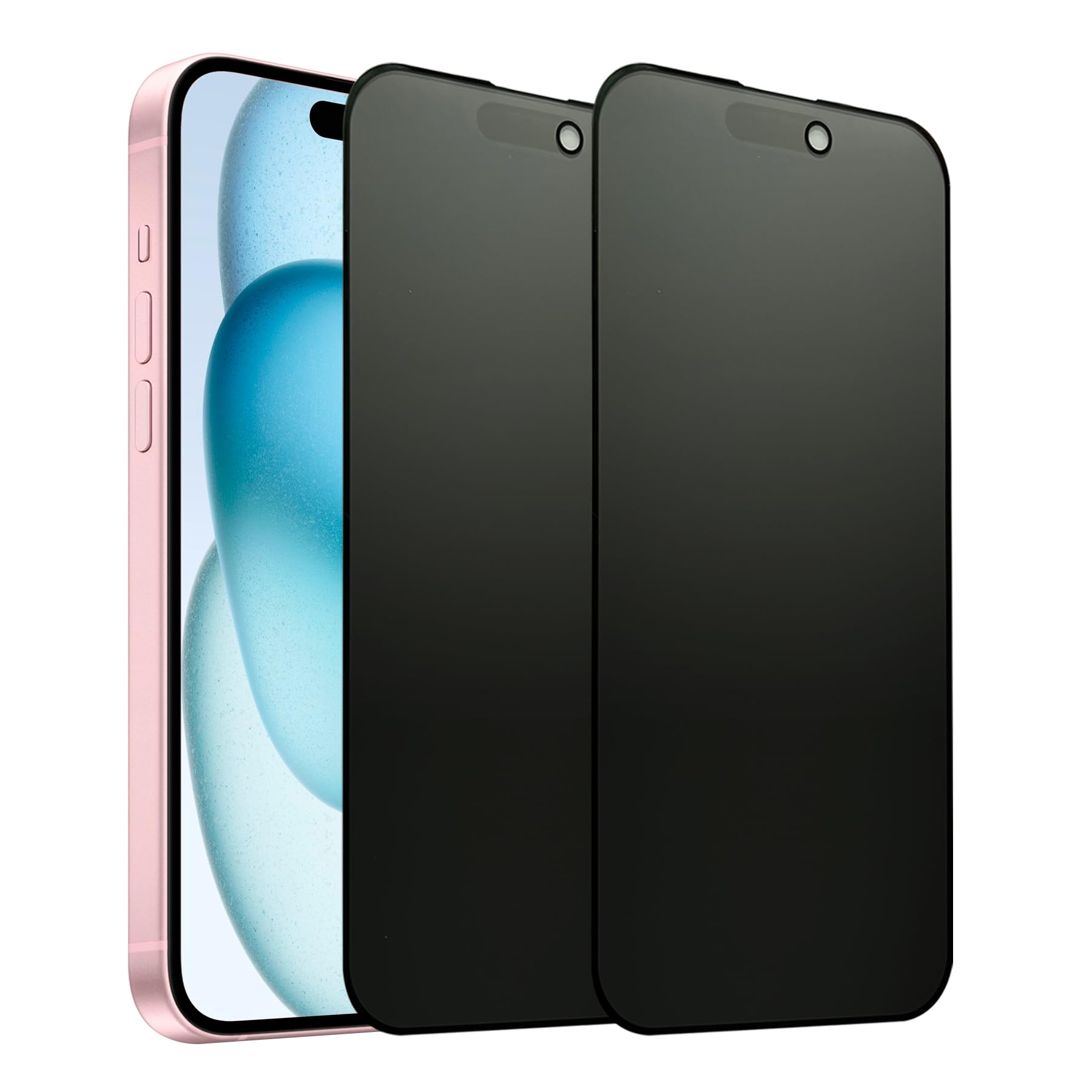 Photo 1 of SOOPUR 2 Pack Matte Privacy Screen Protector for iPhone 15 Plus/iPhone 16 Plus 6.7 Inches, Anti-spy Anti-glare Eye Protection Scratch Resistant Tempered Glass Film, Super Smooth & Sensitive Touch