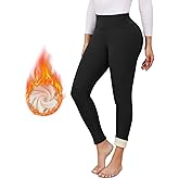 Vorvowry Women's Fleece Lined Leggings High Waisted Winter Thermal Workout Tights for Yoga Lady