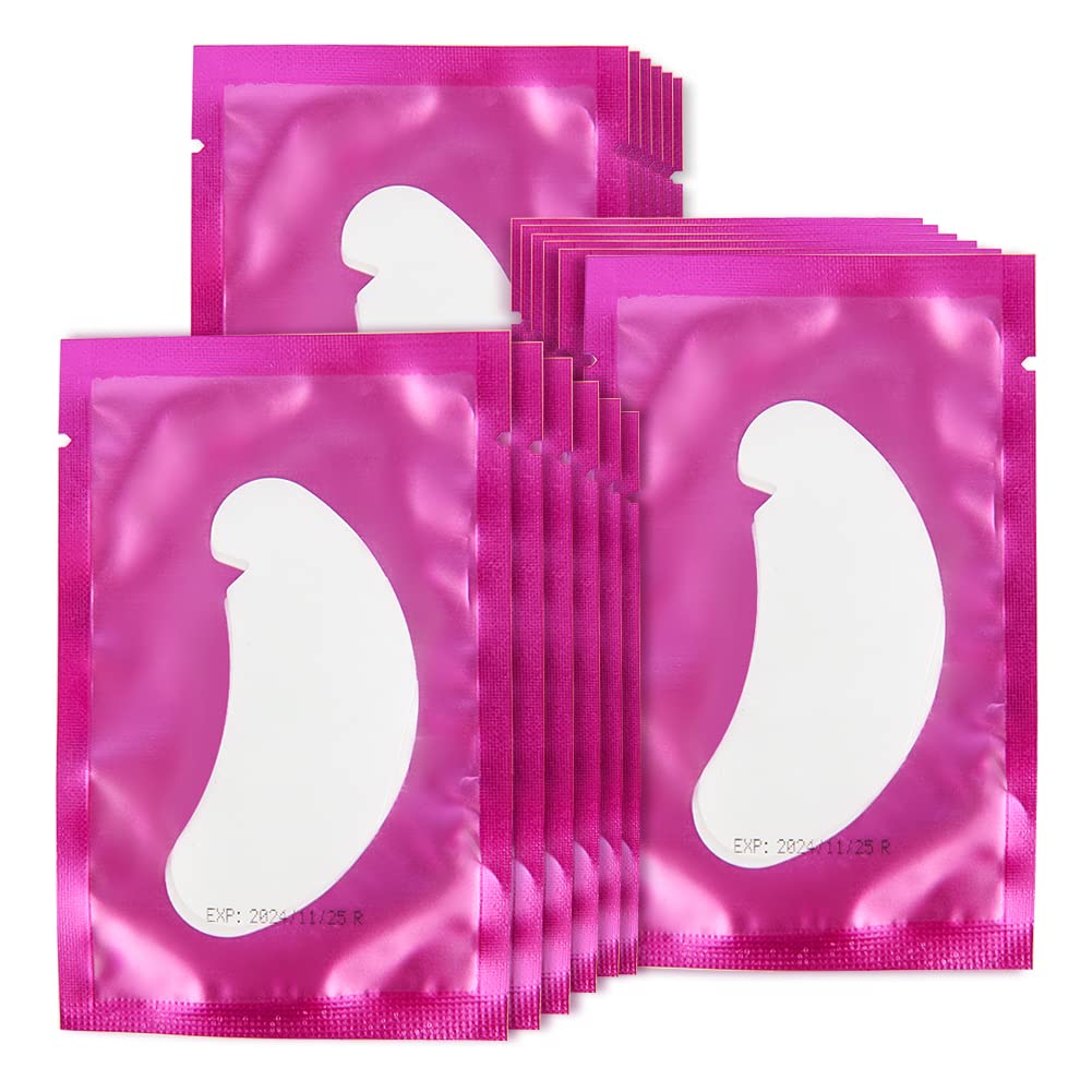 50Pairs Eyelash Extension Pads Under Eye Gel Pads Lash Pads Lint Patches Under Eye Patches Eye Pads for Eyelash Extensions (Purple) — image 1