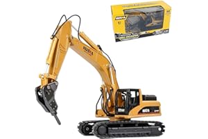 Gemini&Genius Drill Excavator Construction Site Vehicle Toys 1:50 Scale Diecast Digger and Driller Engineering Dump Truck Collectible Toys for Kids and Decoration for House (Demolition Machine)