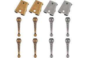 SUPERFINDINGS Iron Bolo Tie Parts Kit Including 4Pcs 2 Colors Bolo Tie Tips Replacement End Caps Bolo Tie Slide Clasp with 8Pcs Alloy Cord End for Bolo Tie Making