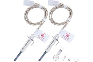 HEATFOUNDER 2 Pack 90S Ignition Time Pit boss Official Recommended Hot Rod Igniter for Pellet Grills Silicon Nitride Ignition Replacement Fits Pit boss Camp Chef Heating Element