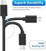 BLKing USB Charger Cable for PS4 DualShock 4 Controller 5M Micro USB view 6