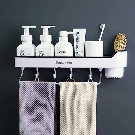 JHDUID Selbstklebendes Badezimmerregal Duschregal Aufbewahrungsregal