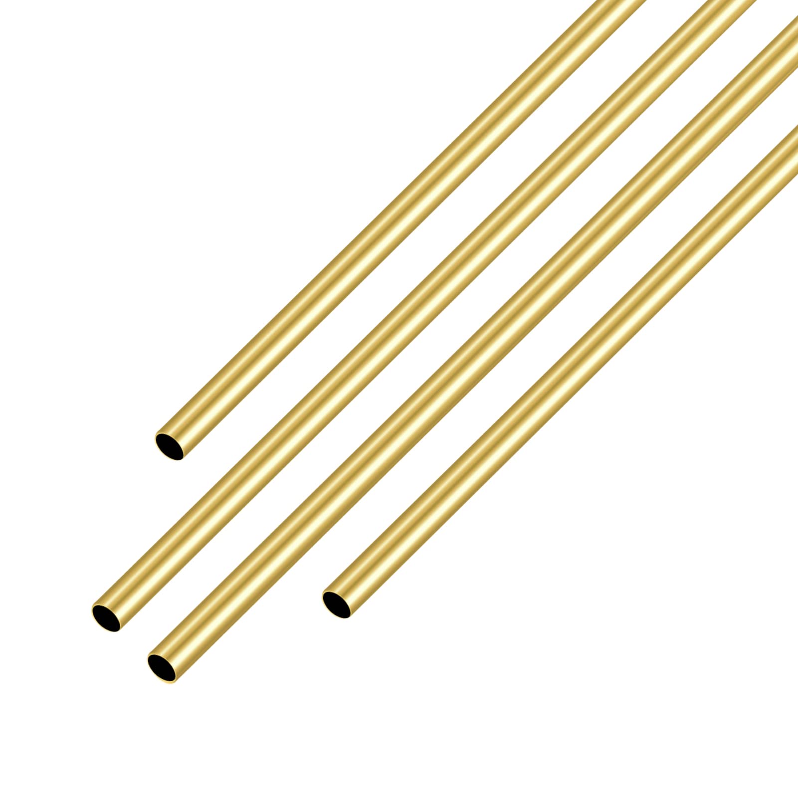 Aopin Brass Round Tube Copper Pipe ID 9.6mm / 19/50" x OD 10mm / 2/5" Hollow Copper Tubing - 300mm / 1 Ft / 12 In Length For Refrigerator Capillary Tubing, Cooling Systems, Wind Chimes 4 Pcs