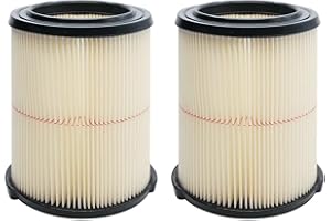2 Pack Replacement Filter for Craftsman CMXZVBE38754 009-38754 Red Stripe General Purpose, Wet Dry Vac Filter Fits for 5 to 2