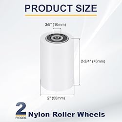uxcell 2Pcs Nylon Roller Wheel with