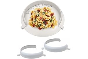 MUROCEA Food Guard for Plates, Clip-On Spill Prevention Eating Aid Assistant for Scooping Food, Dining Assistive Plate Guard for Disabled, Elderly, Handicapped (2)