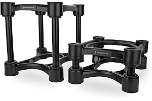 IsoAcoustics Iso-Stand Series Speaker Isolation Stands with Height & Tilt Adjustment: Iso-200 (7.8” x 10”) Pair