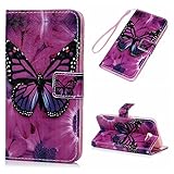 Galaxy J7 2017 Case, YOKIRIN Printed Wrist Strap Flip Kickstand PU Leather Wallet Cover with ID & Credit Card Pockets Ultra-Strong Magnetic Closure Skin for Samsung Galaxy J7 V 2017 / J7 Sky Pro
