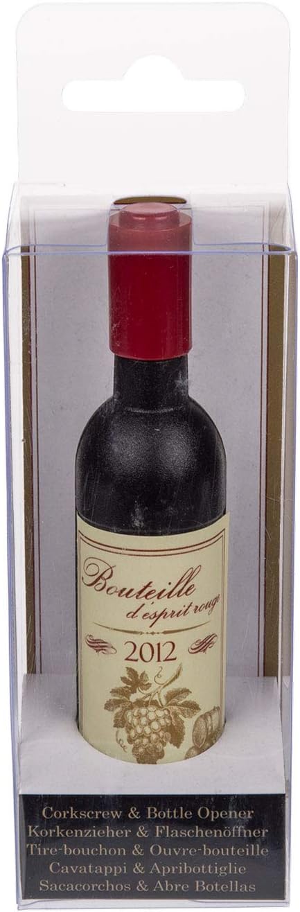 Out of The Blue Corkscrew and Bottle Opener/Mini Magnetic Wine Bottle/Dimensions: 11.5 x 2 cm, Bordeaux, 11,5 x 2 cm - Image 3