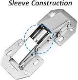 Bohaner 10 Pack Soft Close Cabinet Hinges Full Overlay Kitchen Cupboard 80 view 3