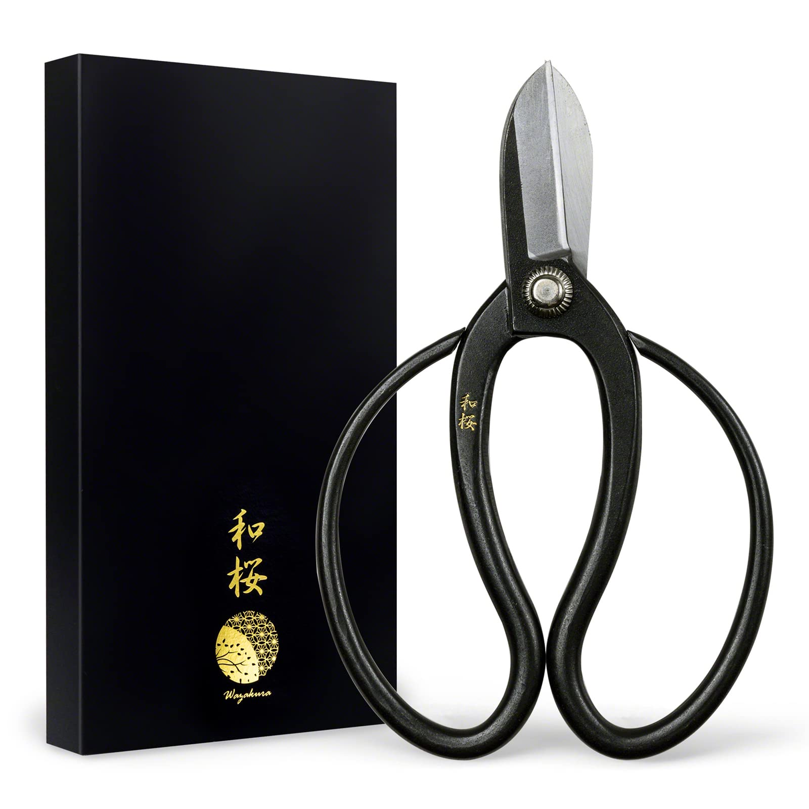 Wazakura Yasugi Steel Koryu Ikebana Floral Scissors 6.7"(170mm) Made in Japan - Yasugi Koryu Black — image 1