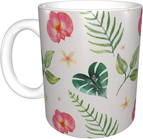 Amazon Co Jp マグカップ 花柄 おしゃれ 牛乳 コーヒーカップ ビッグマグ 330cc 白 無地 電子レンジ温め 食洗機対応 陶器 おしゃれコップ おもしろ かわいい 人気 景品 マグ 贈答品 男性 女性 ホーム キッチン