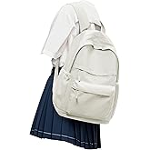 VECAVE School Backpack Beige College High School Bags backpack for Boys Girls Teens Waterproof Bookbag Casual Lightweight Travel Rucksack Daypack Backpacks for Men Women