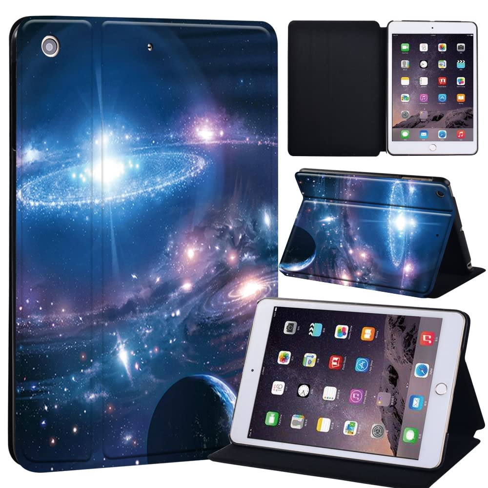 Space Printed Case for iPad Mini 1/2/3, Lightweight Trifold Stand Case with Auto Sleep/Wake, Microfiber Lining, Hard Back Cover for iPad Mini 1/Mini 2/Mini 3 (fantasy planets system)