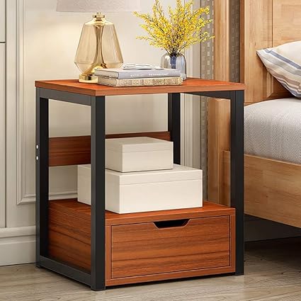 Amazon Com Xajgw Small 2 Tier Side Table End Table Beside