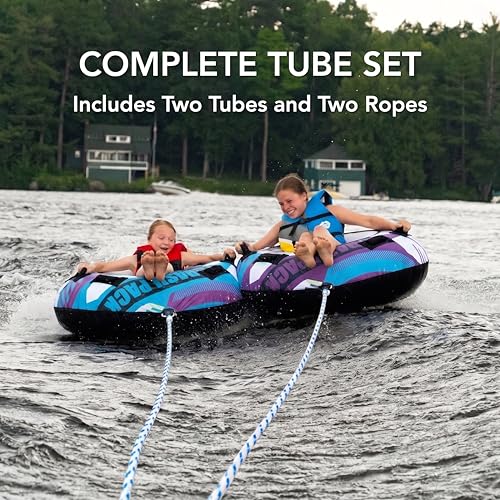 Towable Tubes for Boating, Inflatable Water Towable, Pull Behind Rider, Watersports Float, Lake Adventure Tube for Recreational Boating & Family Fun by White Knuckle