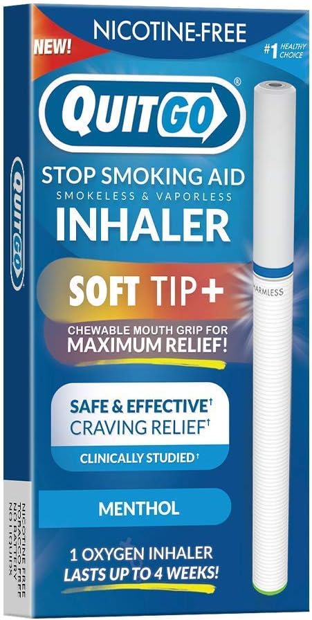 Amazon Com Quit Smoking Aid Oxygen Inhaler Soft Tip Chewable Filter To Help Curb Cravings Nicotine Free Non Addictive Stop Smoking Support Oral Fixation Relief 1 Pack Menthol Health Personal Care