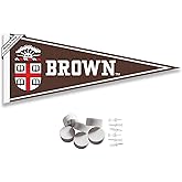 College Flags & Banners Co. Brown Bears Pennant Flag and Wall Tack Mount Pads