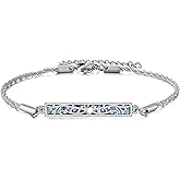 Tree of Life Bracelet 925 Sterling Silver Abalone Shell Pendant Bracelet Jewelry for Women