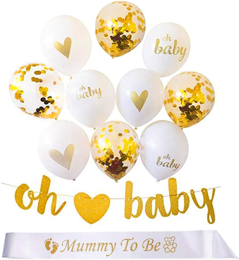 neutral baby shower balloons