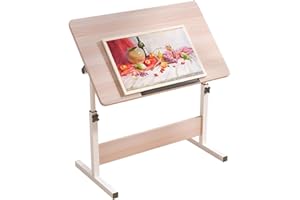 XTRYBHD Folding Drawing Table, Height Adjustable Drafting Desk, Art Desk Reading Games and Paint for Home Office Couch Sofa T