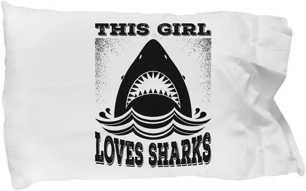 Funny Novelty Gift For Shark Lover This Girl Loves Sharks Best Animal Lover, Sharks, Shark Pillow Case