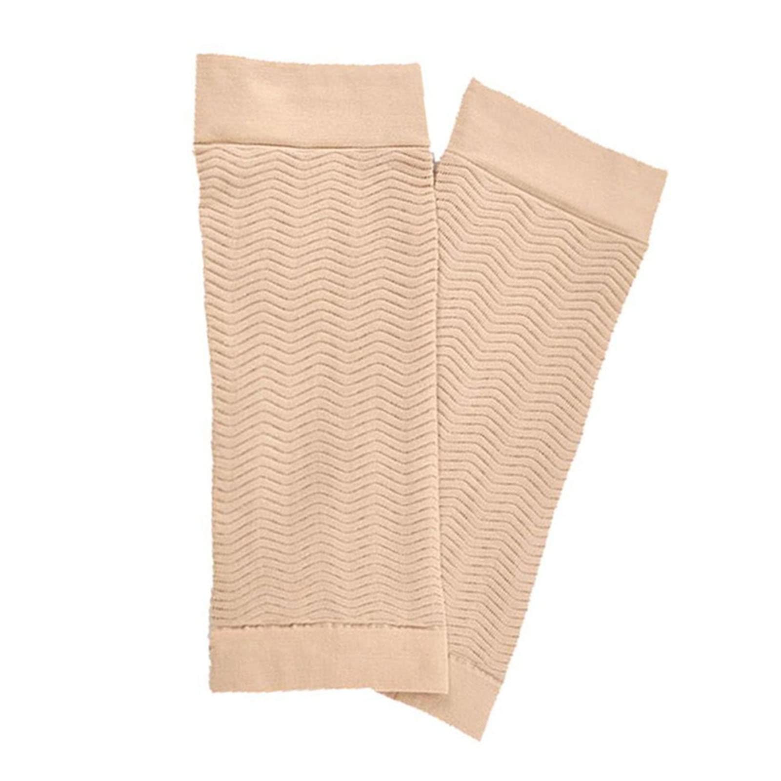 Alomejor 1 Pair Slimming Arm Sleeves Soft Comfortable Breathable Elastic Nylon Large Size Compression Arm Shapers (Skin Color)