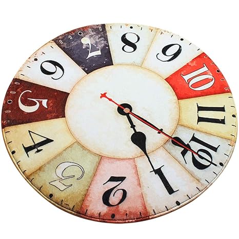 Amazon Com Round Clock Area Rug Soft Plush Comfortable