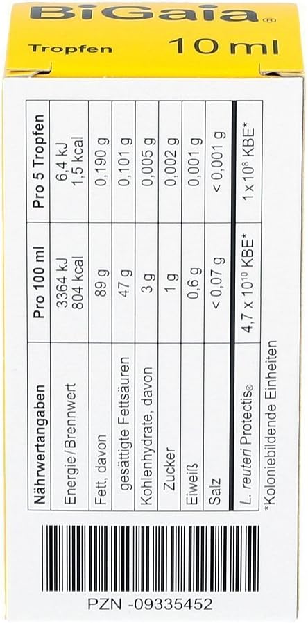BiGaia Drops 10 ml, with The Natural lactic Acid Bacterium L. reuteri to Support The intestinal Flora, Safe use for Infants from Birth - Image 3