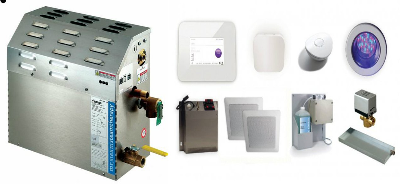 Mr Steam MS-Super1-EC1 Steam Bath Generator with I Dream Package in White