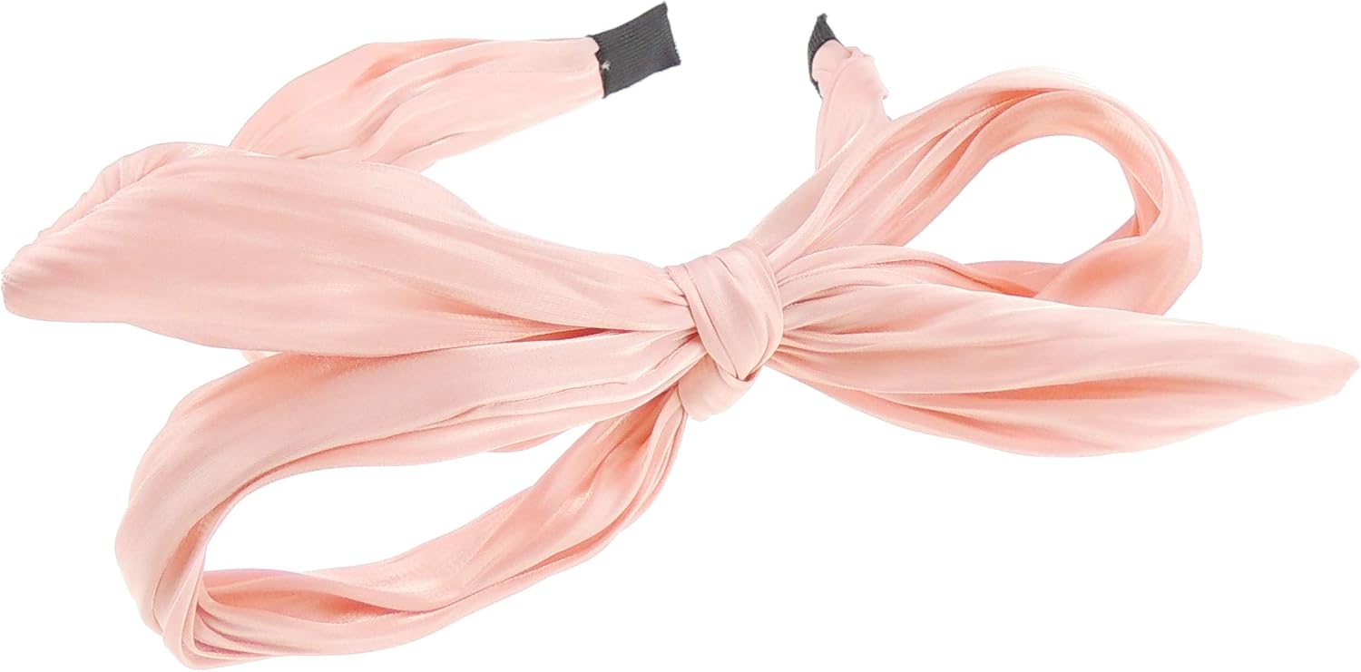 Womens Ladies Girls Evening Shimmer Chiffon Large Bow Evening Wedding Party Birthday Bridal Christmas Birthday Bridesmaid Headband Alice Band Hair Accessories Hairband