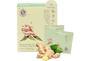 K FOOD KOREAN FOOD Korean Food Cauliflower mushroom Ginger tea (0.35oz, 15stick) | Natural sugar, No artificial flavors | mild and soothing granulated tea | Improve Digestion, Immune system