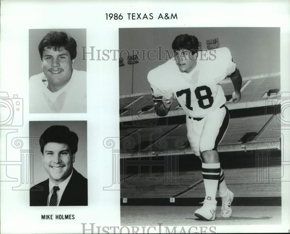 Historic Images - 1986 Press Photo Mike Holmes, Texas A & M Football - sas05291