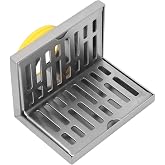 Garosa 12cm L Shape Side Wall Linear Shower Drain Stainless Steel | Corner Floor Drain, 75mm Pipe Fit, Fine Wire Drawing Finish, Bathroom Kitchen Balcony Renovation Projects