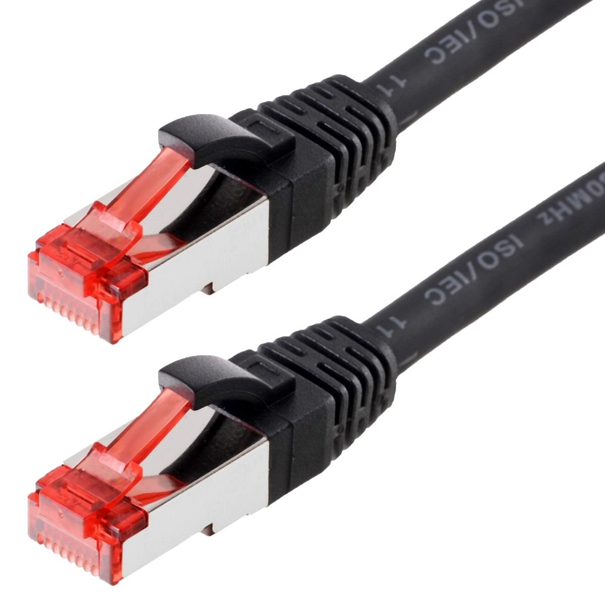Helos CAT 6 Patch Cable S/FTP, PIMF black 10 m
