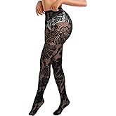 EHSUYAB Sexy Lace Tights For Women, High Waisted Fishnet Stockings Concert, Floral Patterned Pantyhose Leggings Rave Outfits
